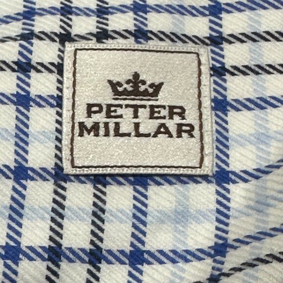 Peter Millar Plaid Long Sleeve Button Down Dress Shirt Cotton‎ Size X Large - Picture 4 of 6